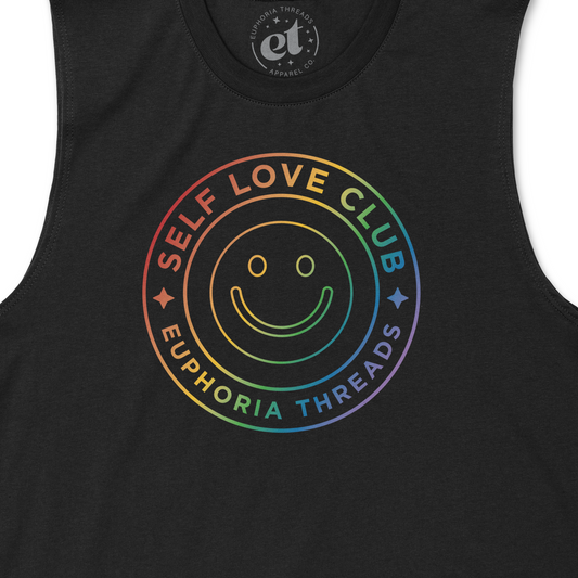 Self Love Club Rainbow Unisex Tank Black